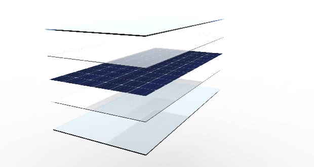Metallised encapsulant for silicon PV modules